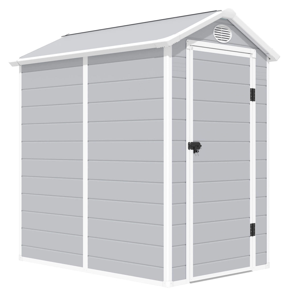 Casetta Box da Giardino in Plastica 134x192x204 cm Grigio