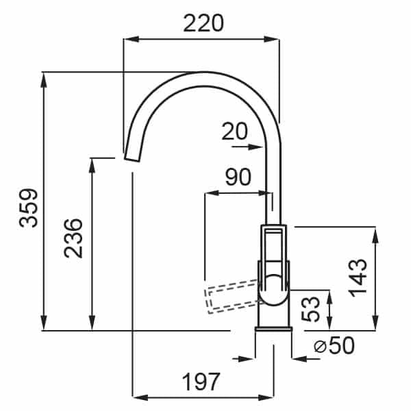 Rubinetto Miscelatore Cucina Elleci Bridge Cromata Cromato MIKBRICR