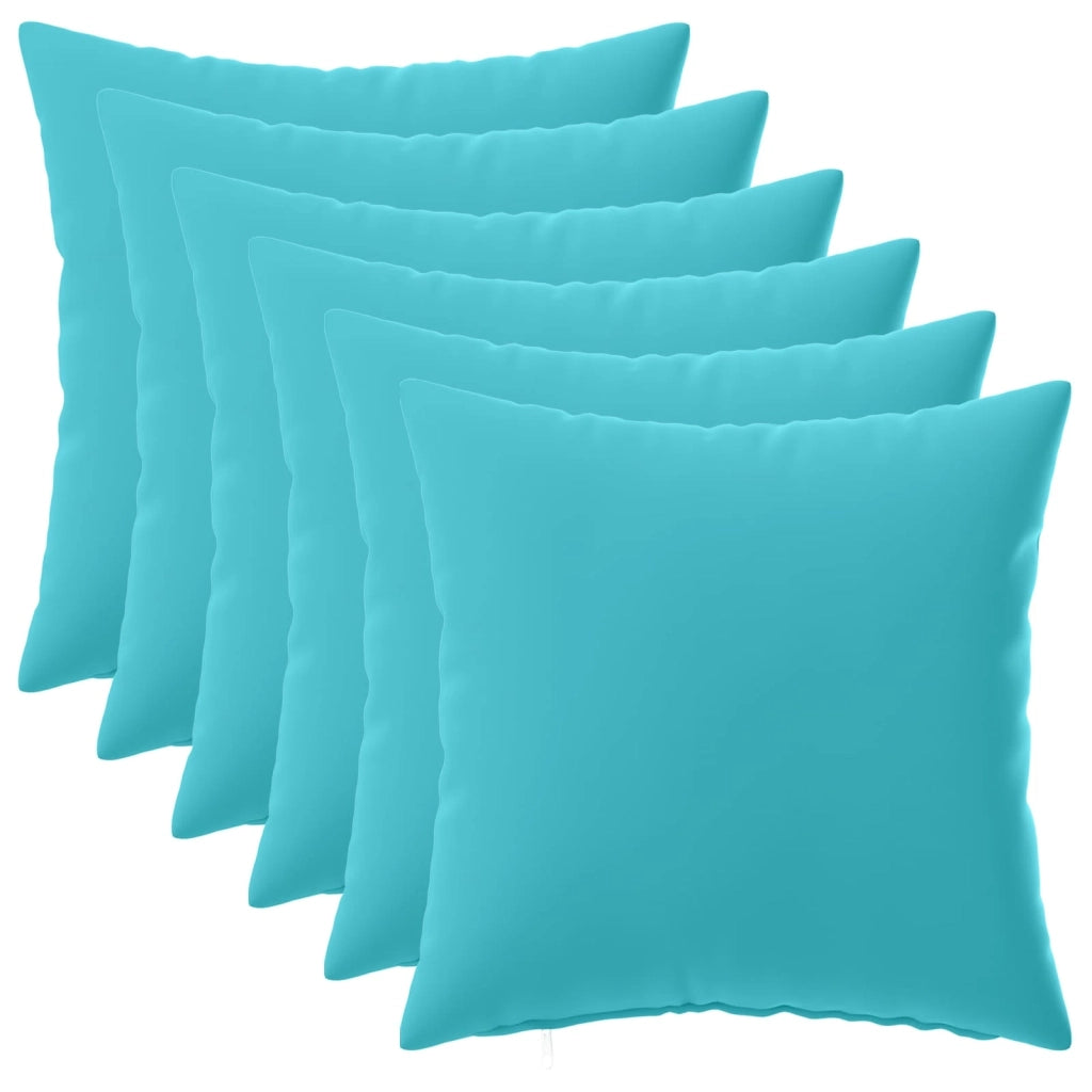 Cuscino con cuscino HEERLEN 6 pz Turchese Poliestere 927164