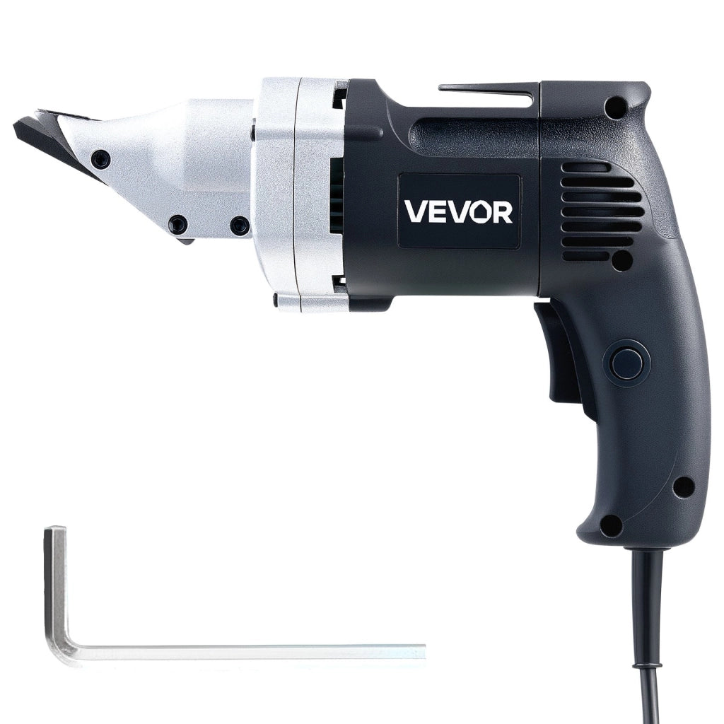 Cesoia elettrica per metallo J1J-AJ-1.2, cesoia per lamiera 4,0 A, 2500 giri/min, testa girevole a 360°, ergonomica per officina e fai da te