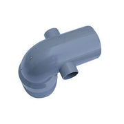 CURVA W.C. ALTA  2 ATTACCHI PVC GRIGIO- Diam. 100 / 40- senza- pezzi 1