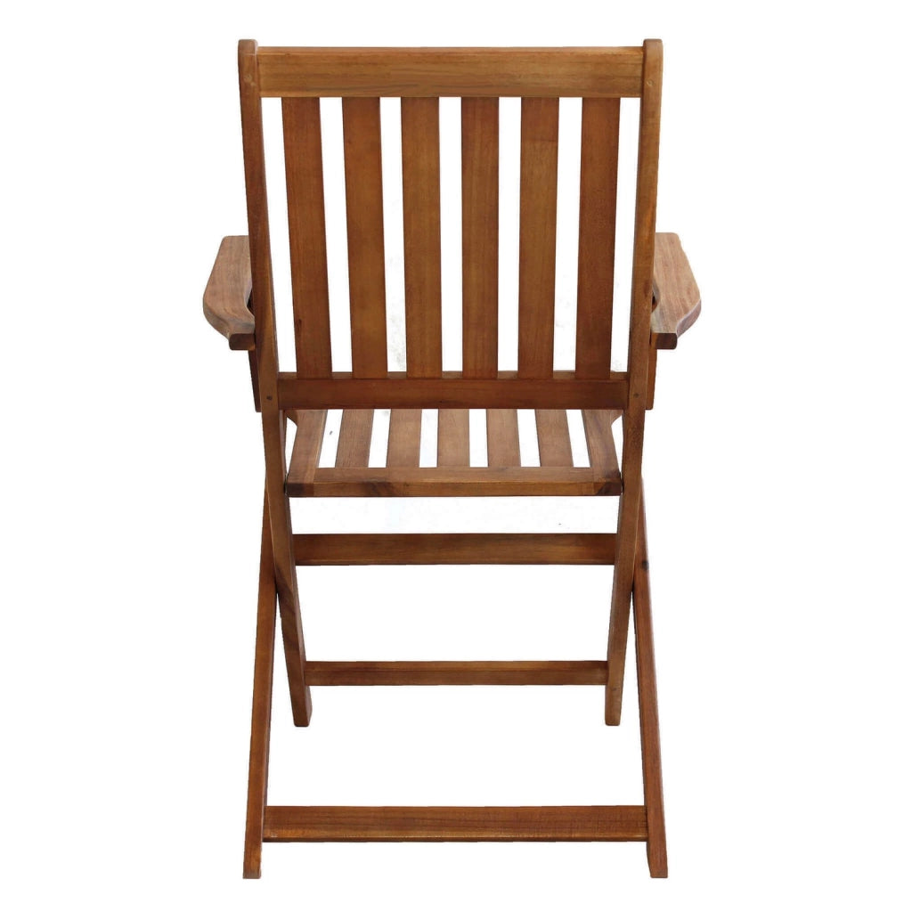 Sedia pieghevole con braccioli in legno massiccio 55x57x91h cm mod. Diana