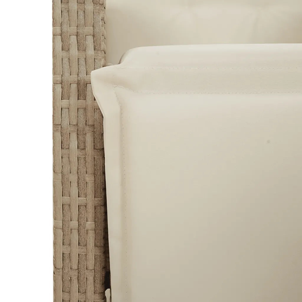 Set da Bistrò da Giardino 9 pz con Cuscini Beige in Polyrattan 3276944