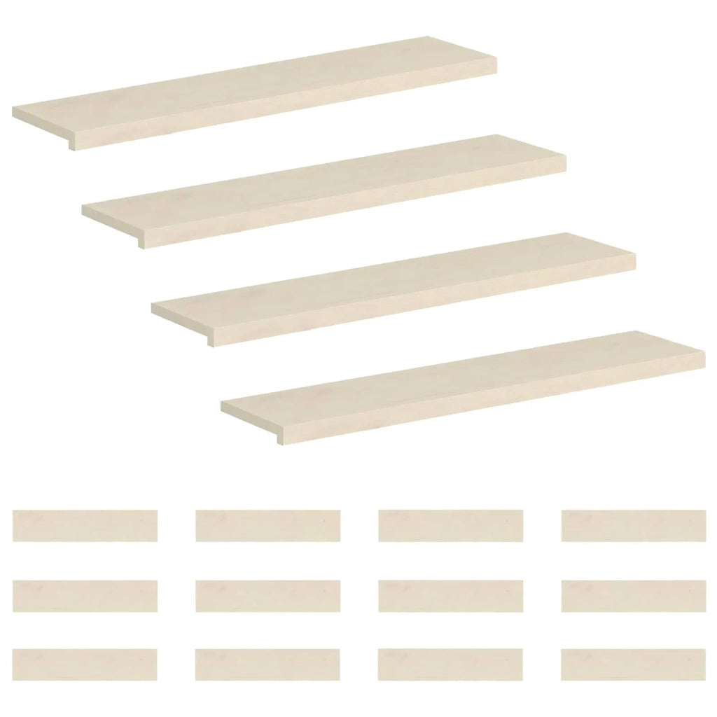 Gradini per Scale 16 pz 110 x 30 x 2 cm Bianco 3449463