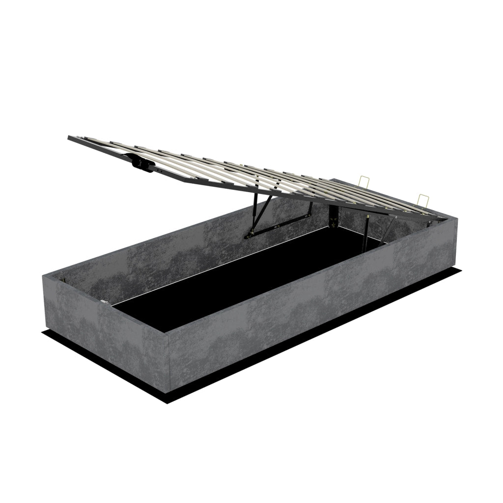 letto telaio tessuto grigio 90 x 200 cm