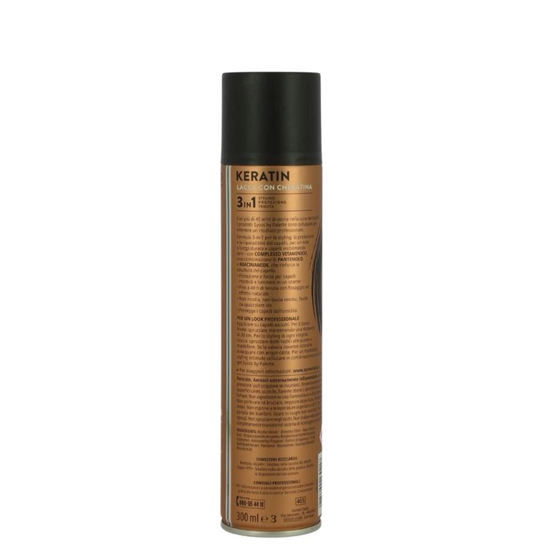 SYOSS BY PALETTE KERATIN LACCA CON KERATINA CON COMPLESSO VITAMINICO - TENUTA DI LUNGA DURATA 3IN1 STYLING 300 ML