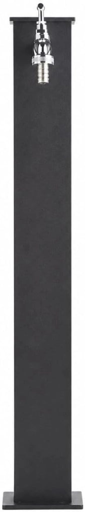 Fontana rettangolare in metallo completa di impianto e rubinetto colore Antracite H82 Cm