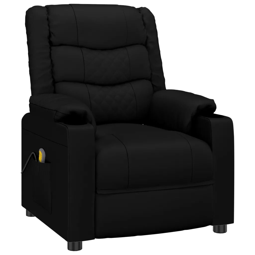 Poltrona Massaggiante Nera in Similpelle 348049