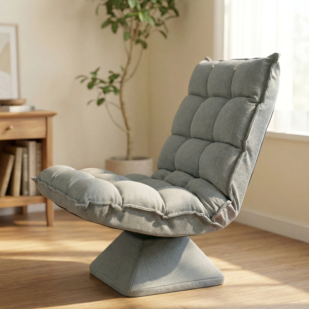 Poltrona Relax Girevole ¨C Minimal ¨C Grigio Chiaro 62x70x95