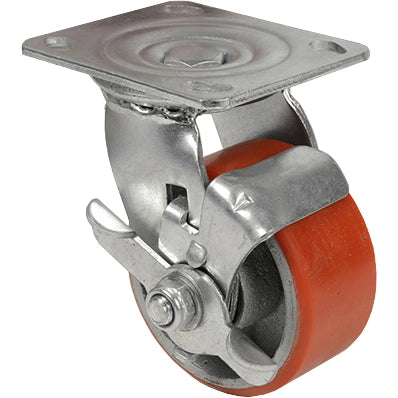 RUOTA POLIURETANO D 150X50 PIASTRA GIREV FRENO EXP- 1,0 pz
