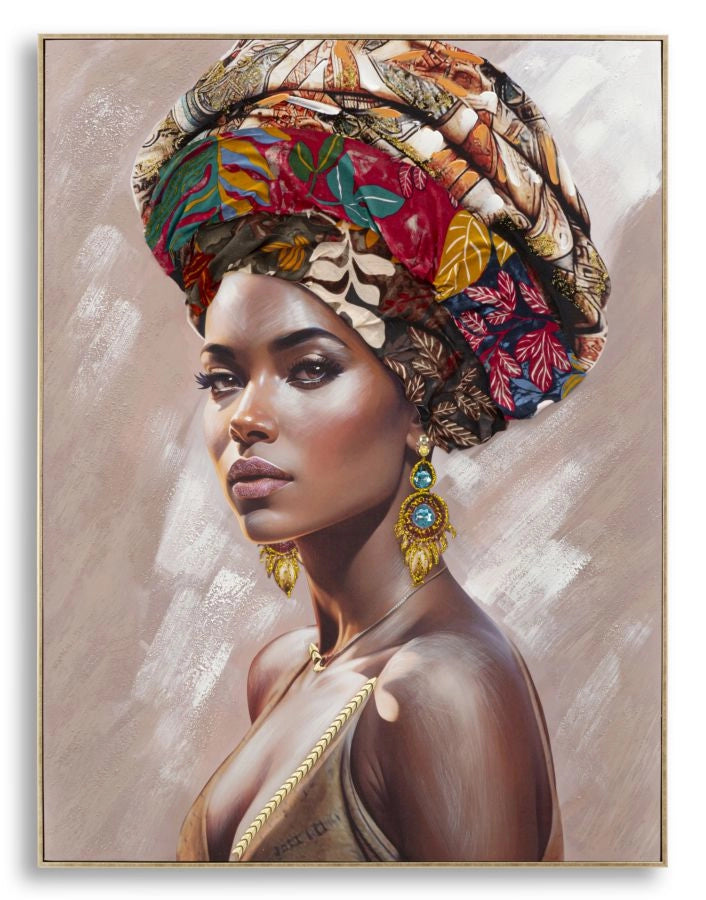 Dipinto su tela con cornice 'Alexandra' - cm 92x4,5x122
