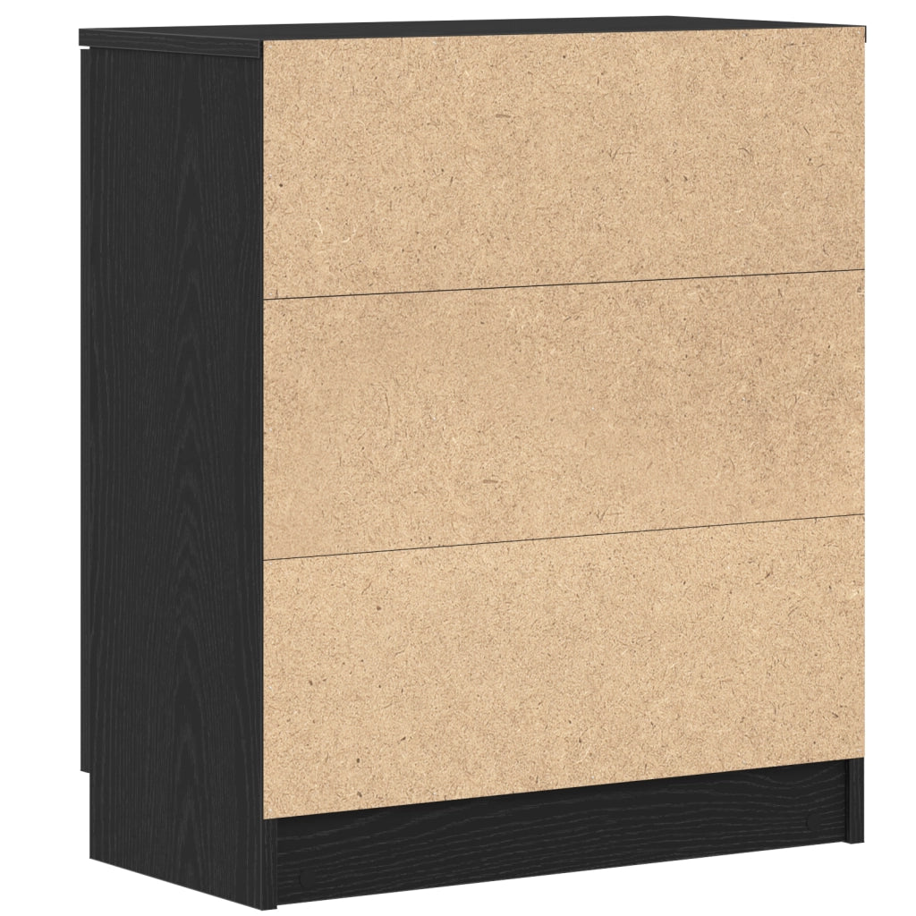 Credenza Rovere Nero 60 x 30 x 70 cm Legno multistrato 862086