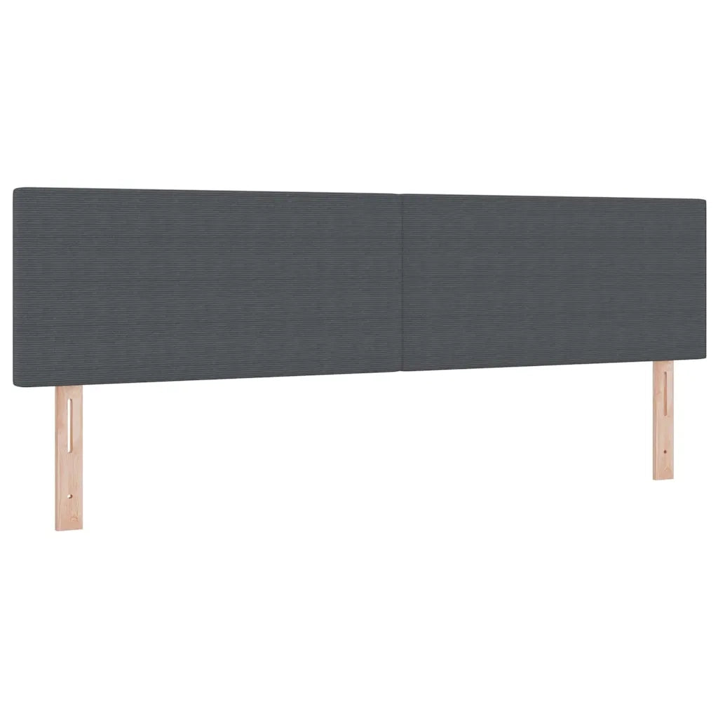 Testiera | Testata Grigio scuro 180 cm Tessuto in Cords