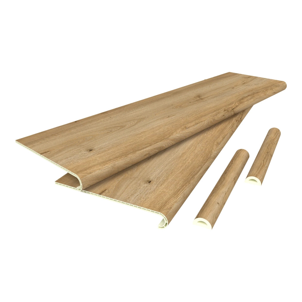 Set di 4 gradini per scale 120 x 32 cm effetto rovere 03_0009870