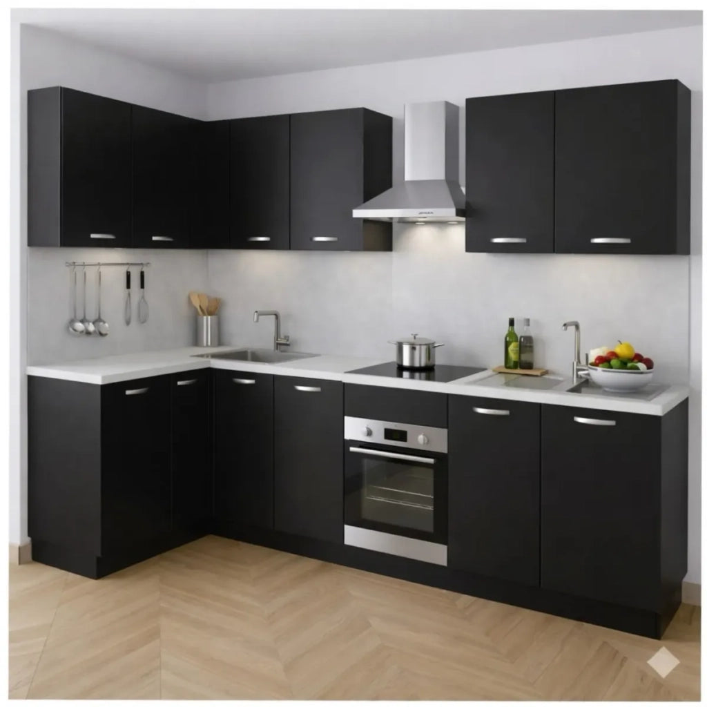 Anta per mobili in Legno nobilitato Compresa di Maniglia 90x60 Nero