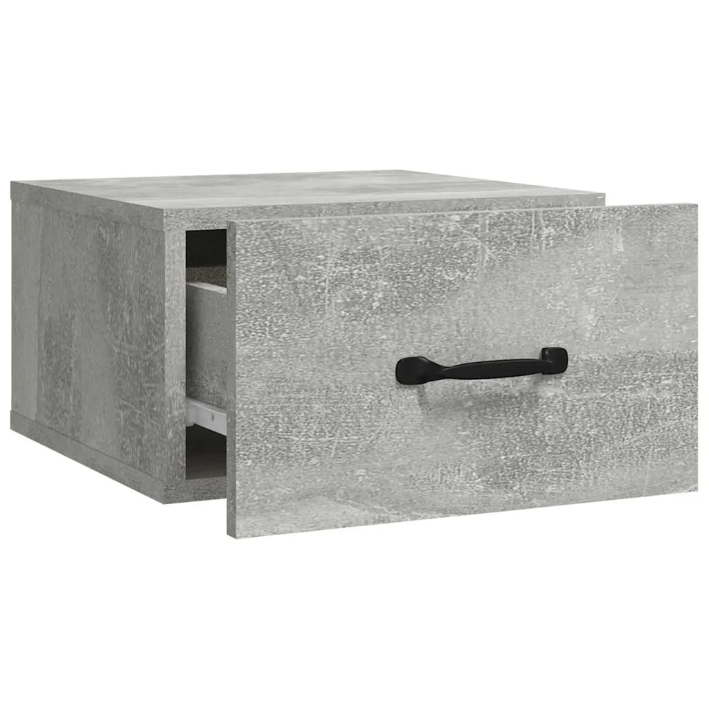 Comodino a Muro Grigio Cemento 35x35x20 cm 812860