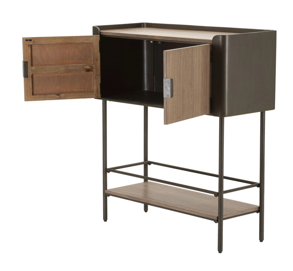 Mobiletto Toronto 100x42x110 cm in Abete e Ferro