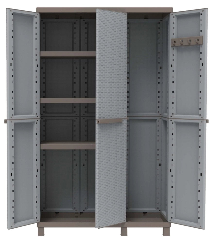 1pz armadio terry crattan 3ante cm 102x39x170h tre ripiani con vano portascope cod:ferx.91962.stock