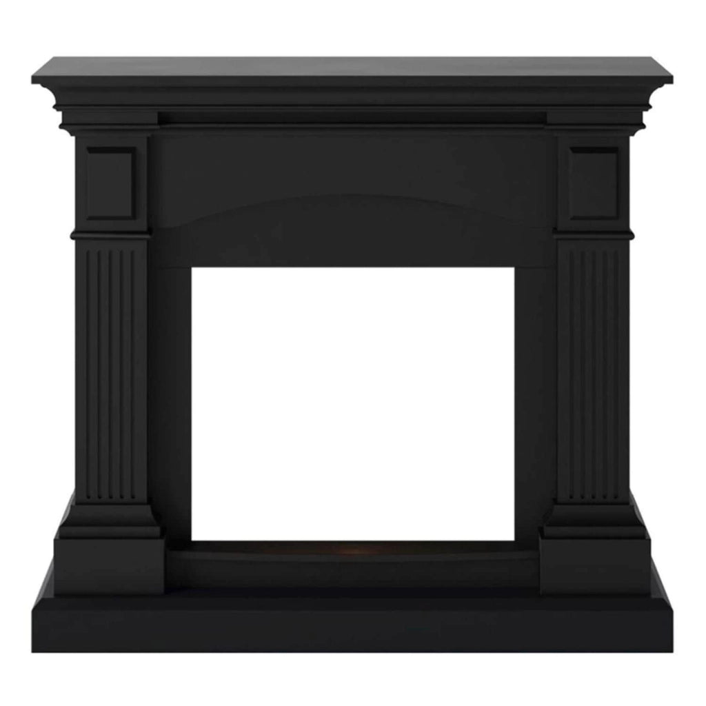 Cornice da Pavimento per Inserto Camino Elettrico 113,7x102,2x28,2 cm in MDF Sined Cetona Nero