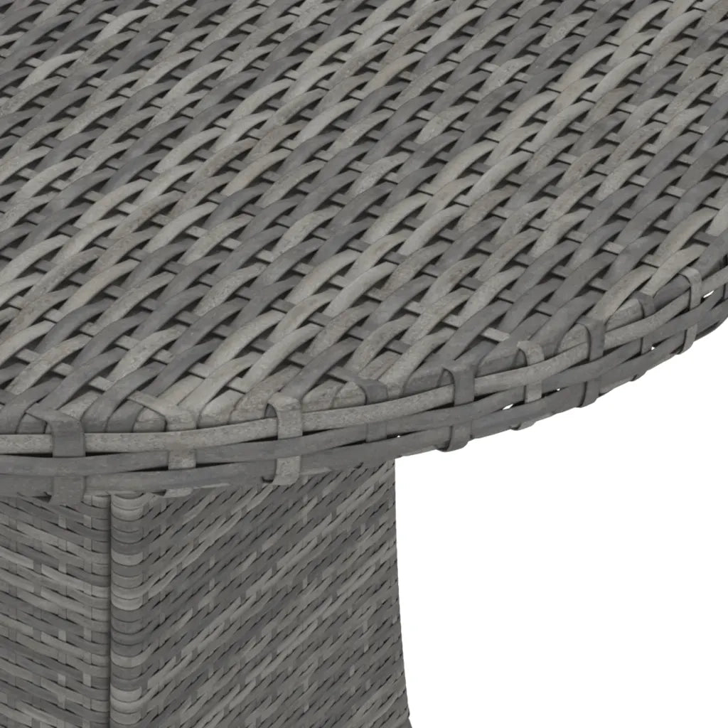 Set Divani da Giardino 5 pz con Cuscini in Polyrattan Grigio
