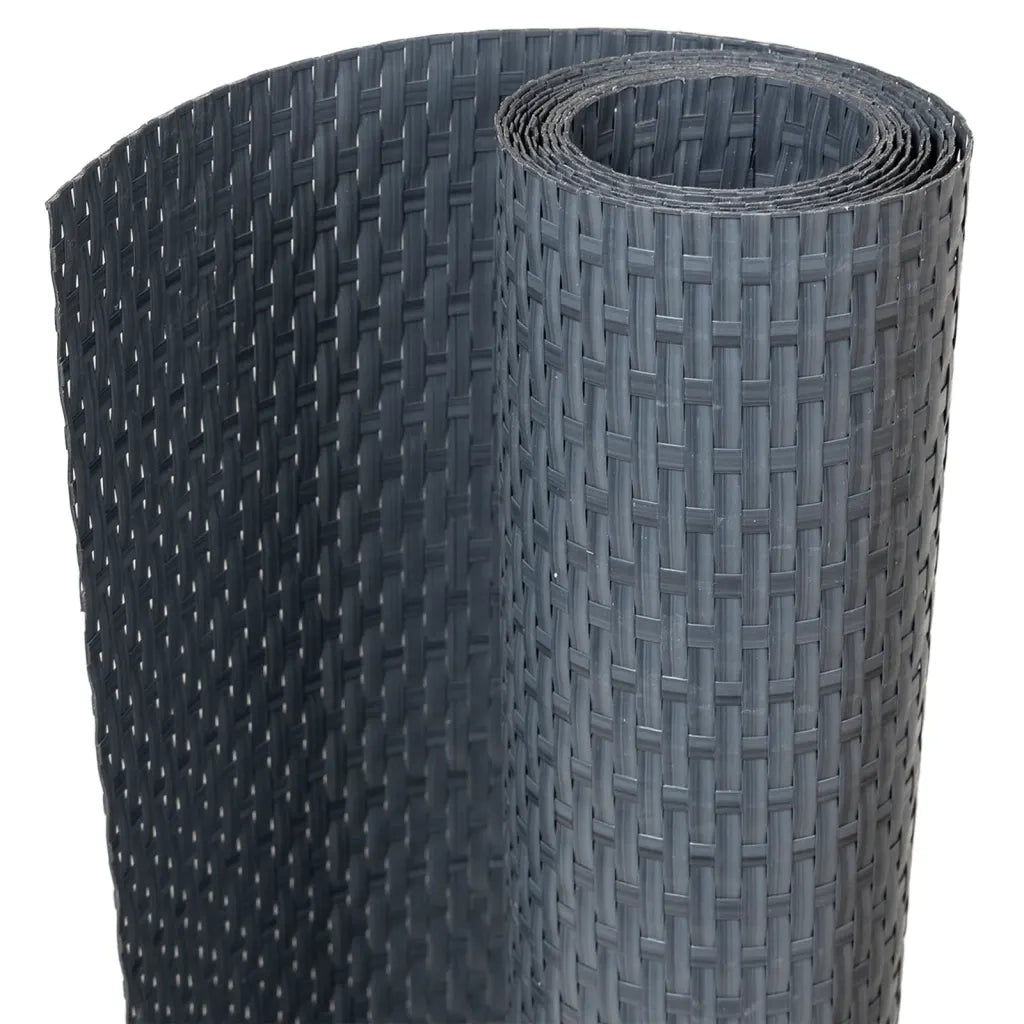 Paravento da Balcone Antracite 500x100 cm in Polyrattan 156243