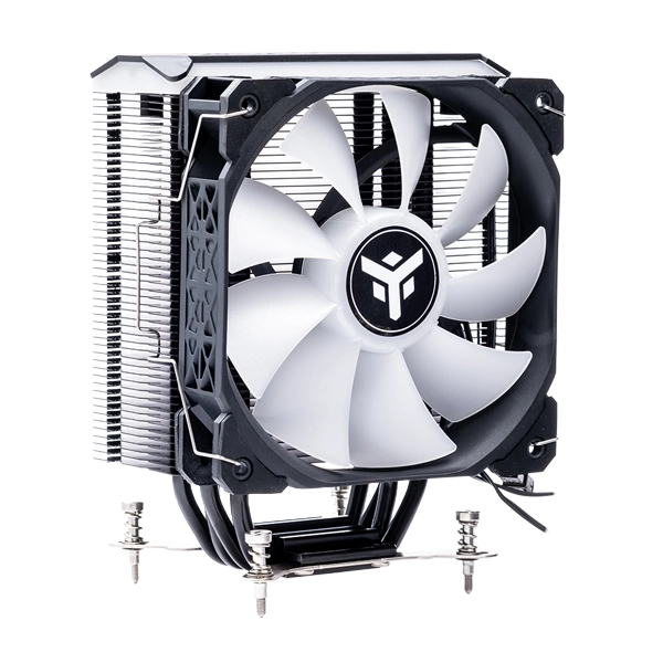 ITEK DISSIPATORE AD ARIA ICY-4HLA - SKT UNIVERSALE, 180W TDP, 4 HP, VENTOLA 12CM, FULL BLACK, ARGB