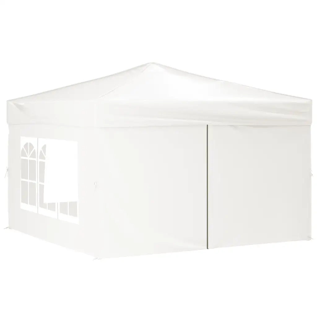 Tenda per Feste Pieghevole con Pareti Laterali Bianco 3x3 m