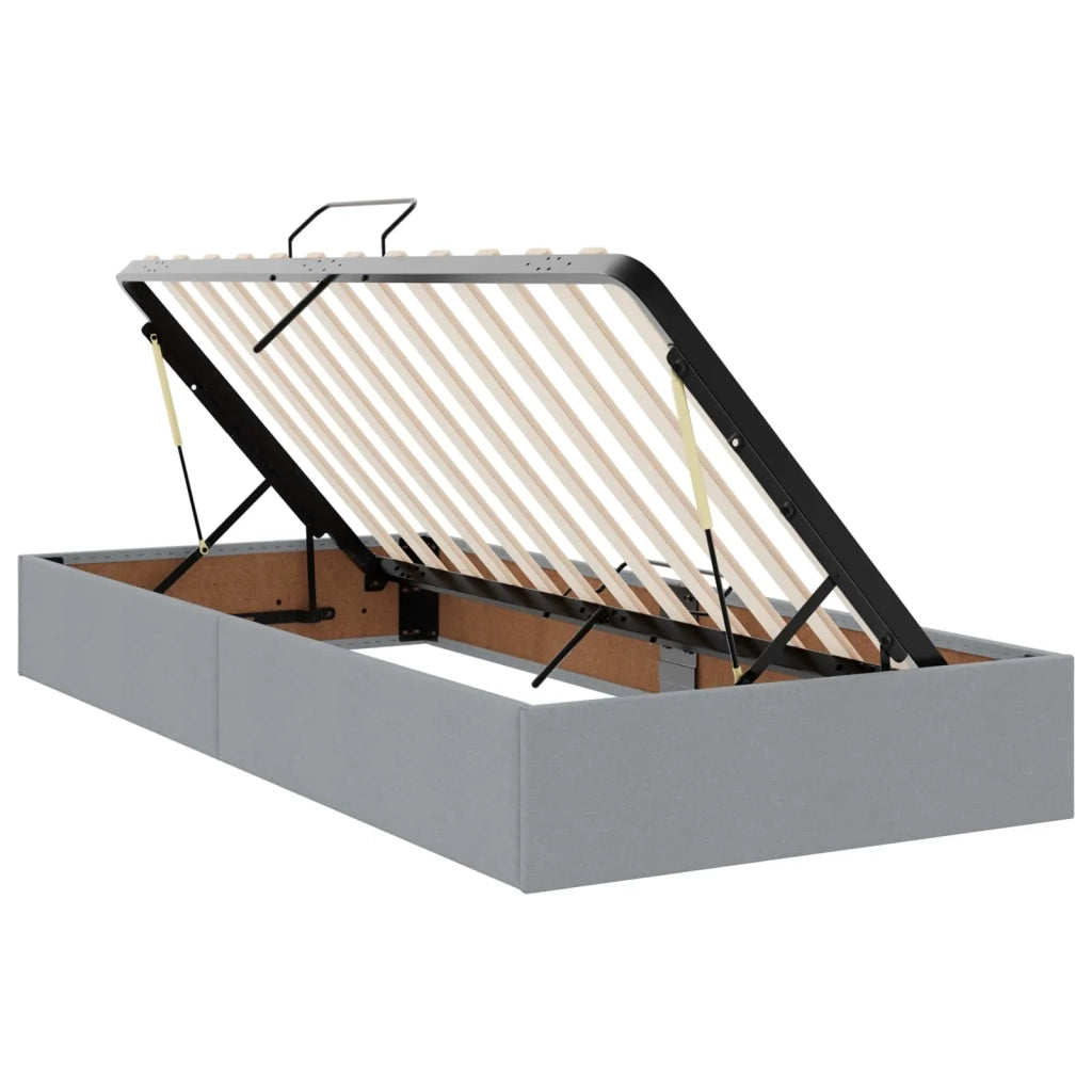 Letto con contenitore LED e materasso Grigio Chiaro 3459360