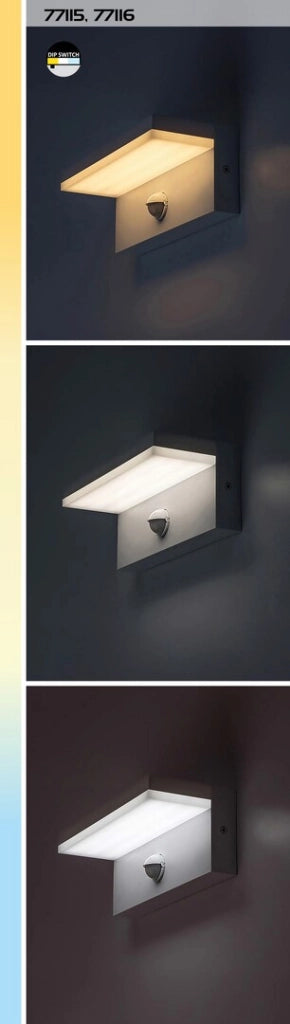 Applique esterna Rabalux Zaragoza 9W LED PIR CCT IP54