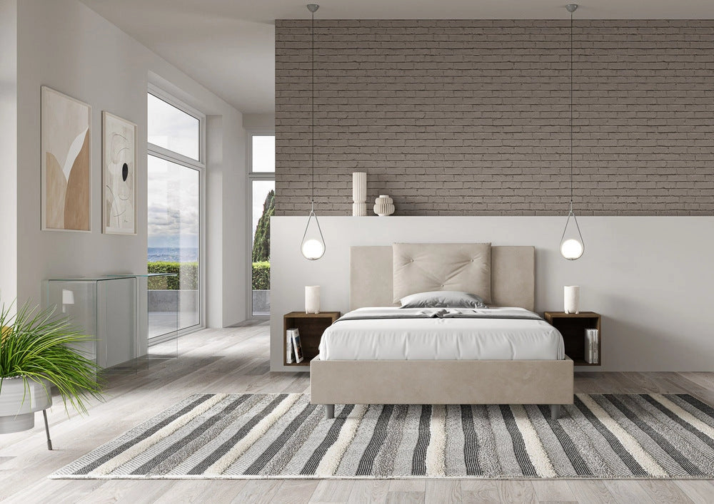 Letto Matrimoniale Extra Large 190x190 cm Senza Rete Appia Sabbia