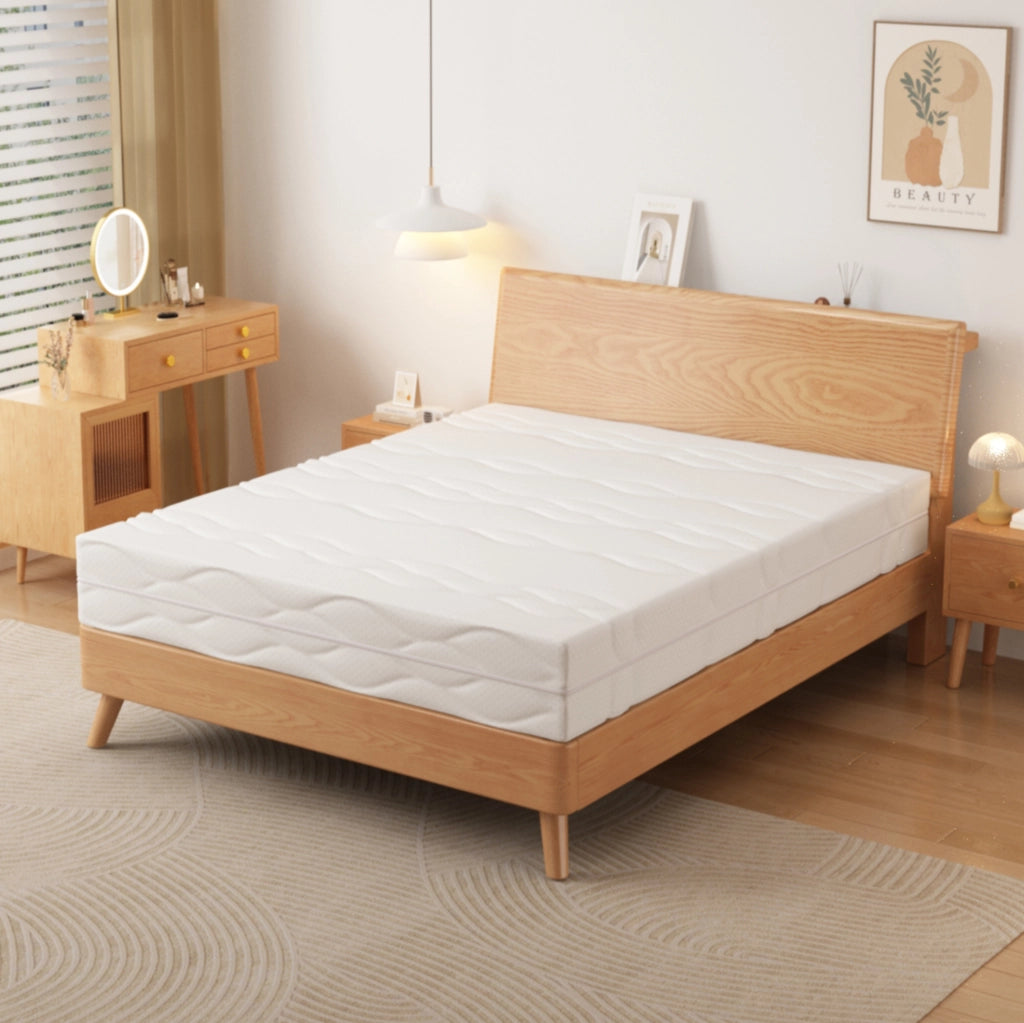 Materasso a molle e schiuma 7 zone H3/H4 bianco e grigio