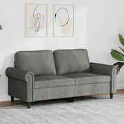 Divano a 2 Posti grigio scuro140 cm in Velluto 359530