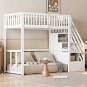 letto a castello legno bianco 97 x 252 cm