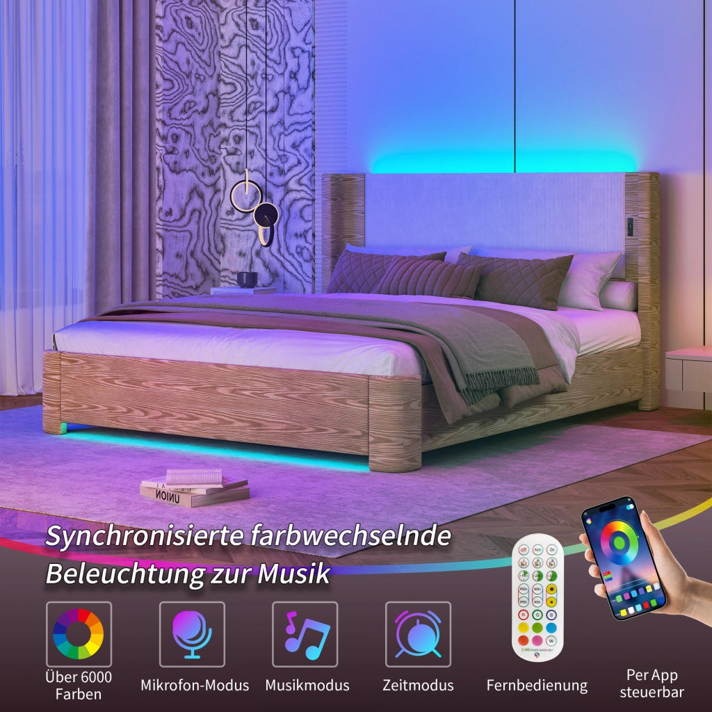BL-536 Letto matrimoniale con contenitore a sollevamento a gas
