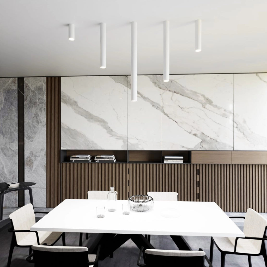 Spot soffitto bianco 45 cm tondo 1xGU10 8W Tecno Emibig