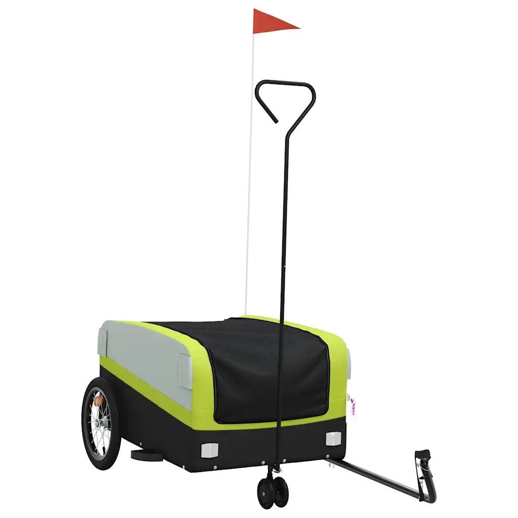 Rimorchio da Bici Nero e Verde 45 kg in Ferro 94074
