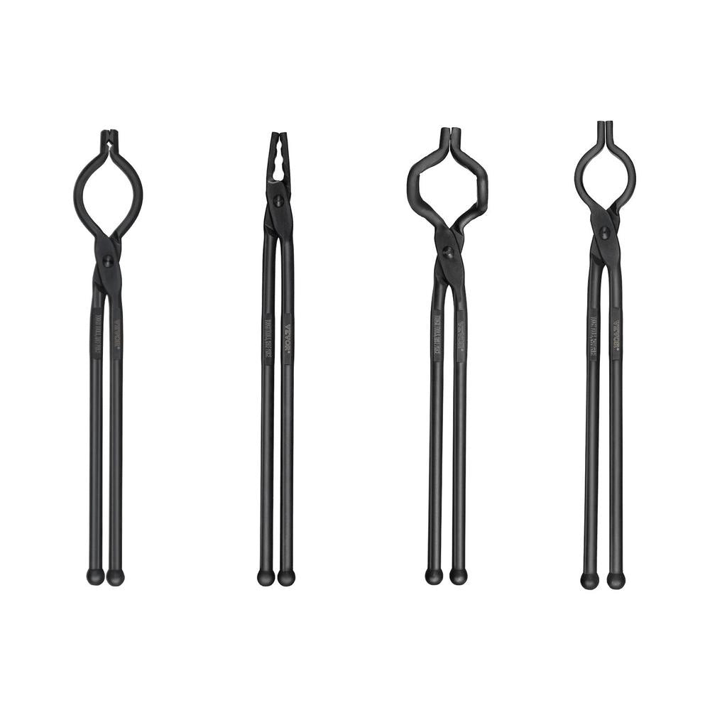 Pinze Fabbro 4 Pezzi 46cm Acciaio Carbonio Manico Lungo Forgiate 4 Stili Tenaglia Officina Robuste Professionali