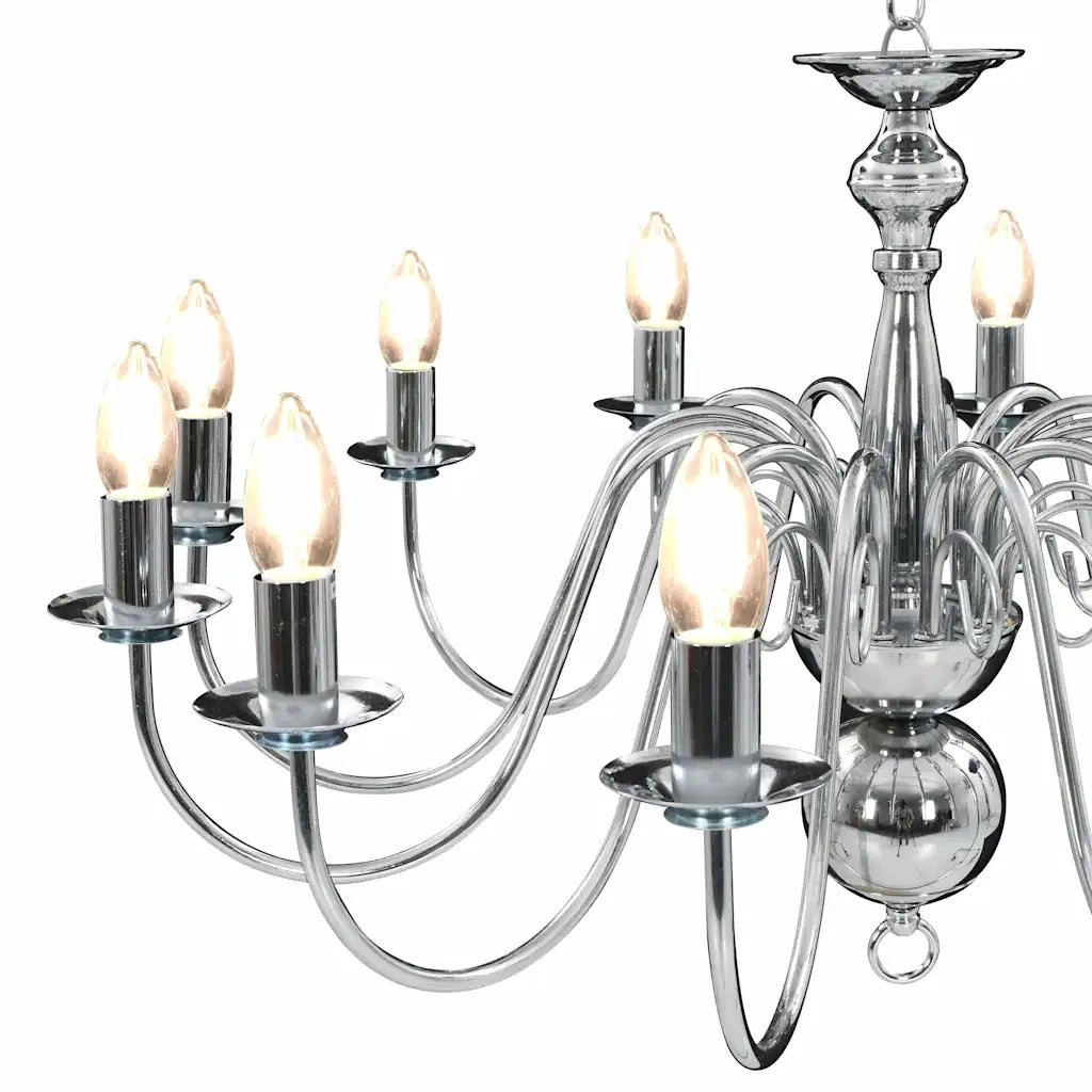 Lampadario Argento 12 Lampadine Attacco E14 281622