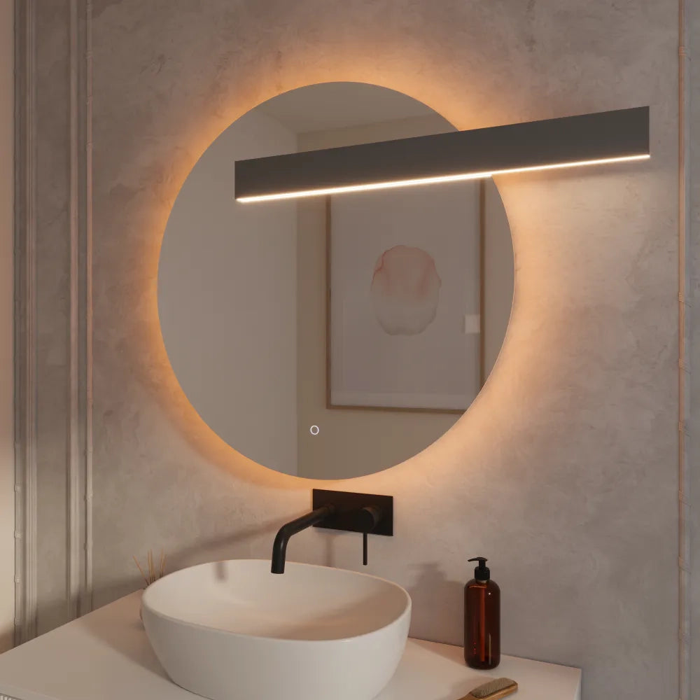 Specchio led rotondo 100cm luce calda, fredda, neutra anti-appannamento | Kaus