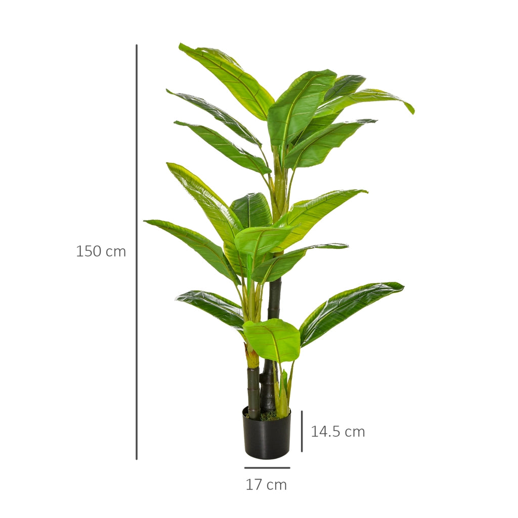 Albero di Banano Artificiale in Vaso ¨C Minimal ¨C 150cm Verde per Interno ed Esterno