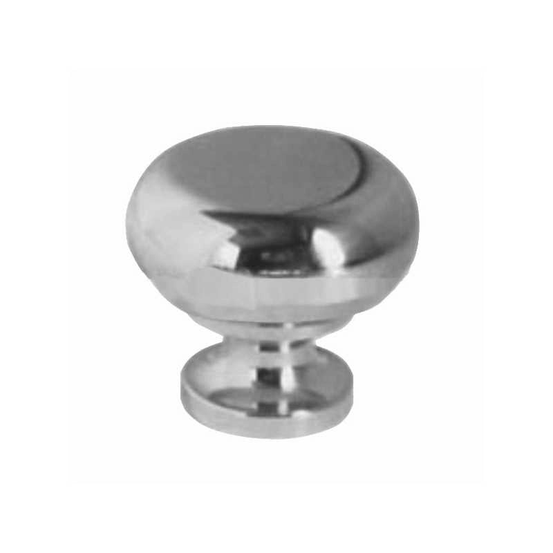 Pomolo Tondo Ottone Cromato mm 20