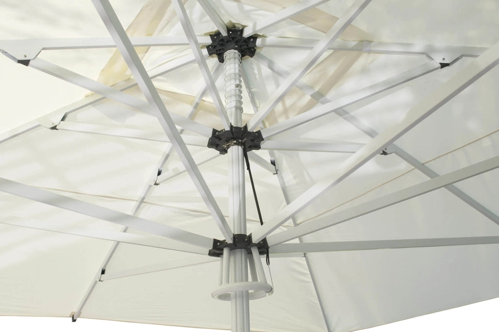 Ombrellone da Giardino 5x5m in Alluminio e Poliestere Bianco