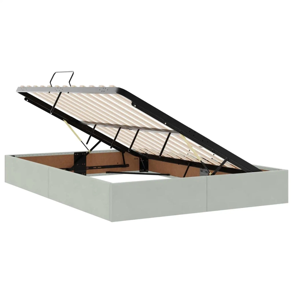Letto con contenitore LED e materasso Grigio Chiaro 3459318
