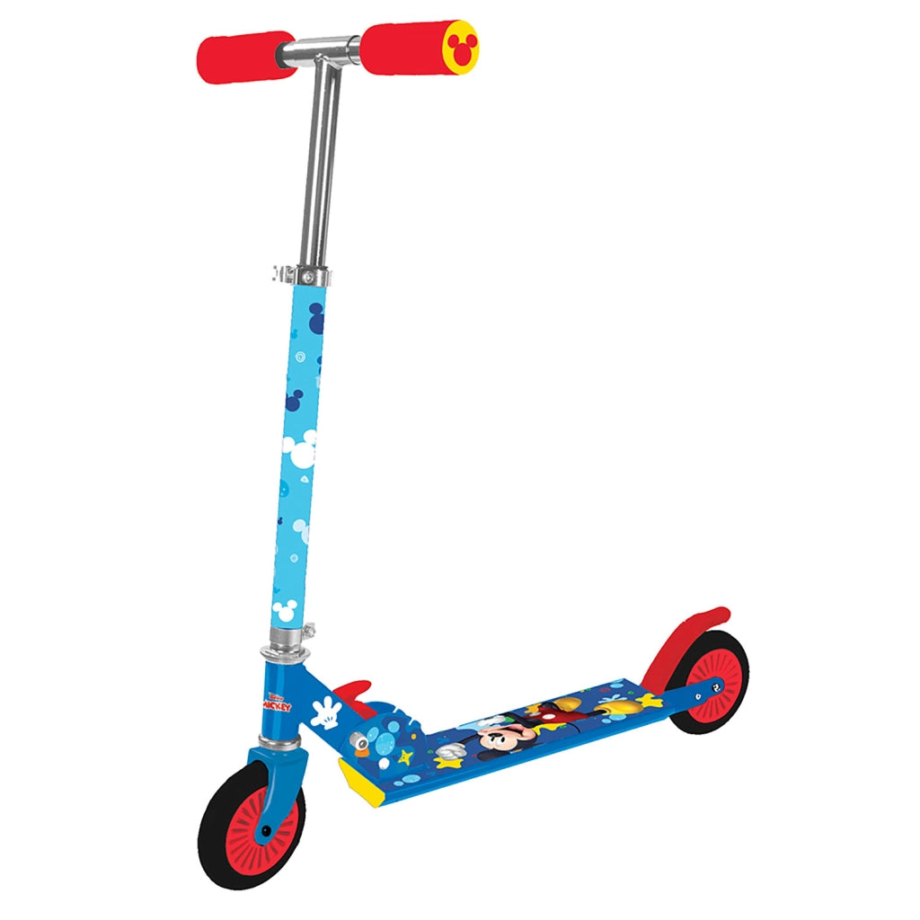 Monopattino per Bambini a 2 Ruote Licenza Disney Mickey Ruote Antiforatura con Cuscinetti a Sfera ABEC5 Peso Max 50 kg