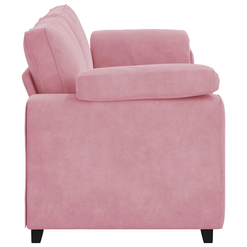 Divano a 3 Posti rosa 220x77x82 cm in Velluto 4105280