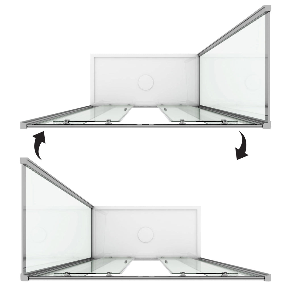 Box Doccia 70x170 CM H185 trasparente mod. Replay Duo 2 Ante