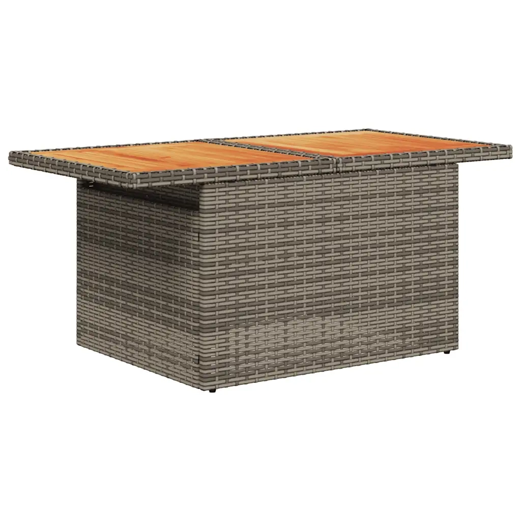 Set Divani da Giardino 7pz con Cuscini Grigio Polyrattan Acacia 3327609