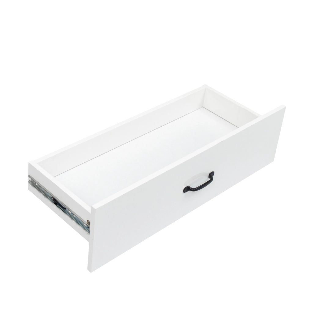Vetrina 59,5x35x182 cm con LED Bluetooth, 2 ante e 2 cassetti bianca