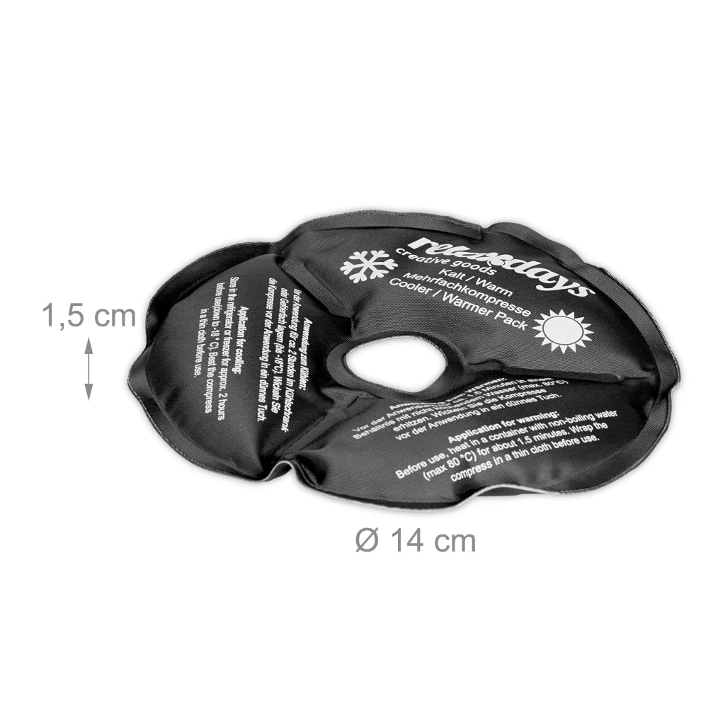 Set di 4 cuscinetti in gel per ginocchia con effetto caldo o freddo, impermeabili, pratici, 25 x 15 cm, gel nero, 13_0012941