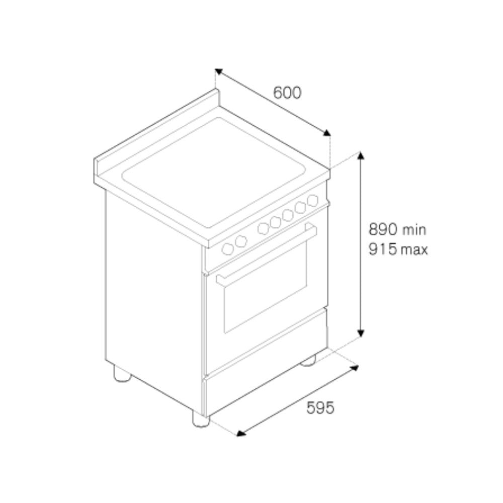 Cucina forno elettrico Bertazzoni MAS604MFESXE
